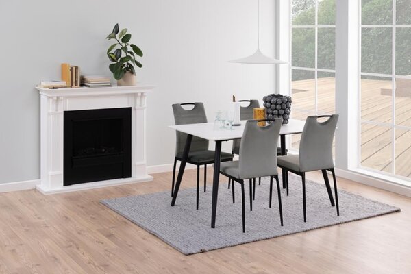 Scaun dining Dia, Gri, 91.5x43.5x53 cm