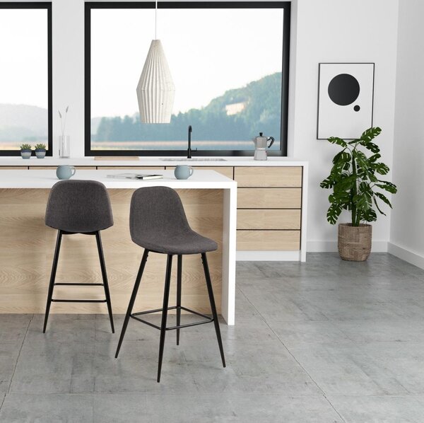Scaun inalt Wilma, Gri, 91x43.5x48.5 cm