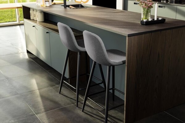 Scaun inalt Wilma V2, Gri, 91x43.5x48.5 cm