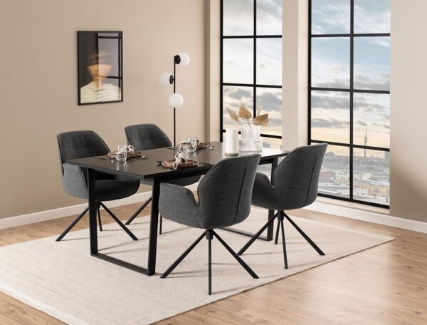 Scaun dining Aura, Gri, 90x62x61 cm