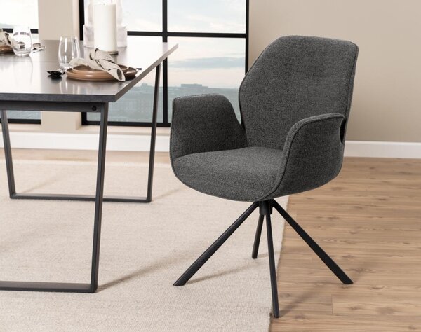 Scaun dining Aura, Gri, 90x62x61 cm