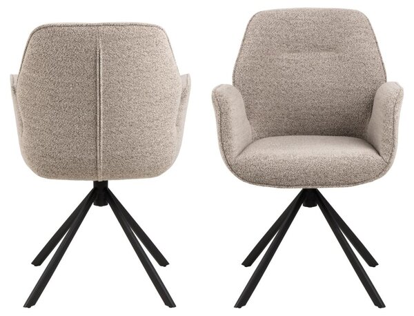 Scaun dining Aura V1, Bej, 90x62x61 cm