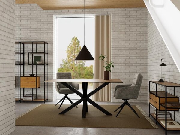 Scaun dining Roger, Gri, 90x62x67 cm