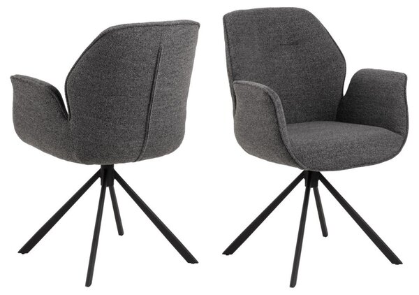 Scaun dining Aura, Gri, 90x62x61 cm