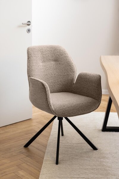 Scaun dining Aura V1, Bej, 90x62x61 cm