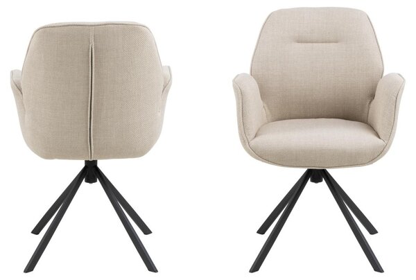 Scaun dining Aura V2, Bej, 90x62x61 cm