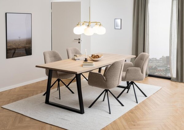 Scaun dining Aura V1, Bej, 90x62x61 cm