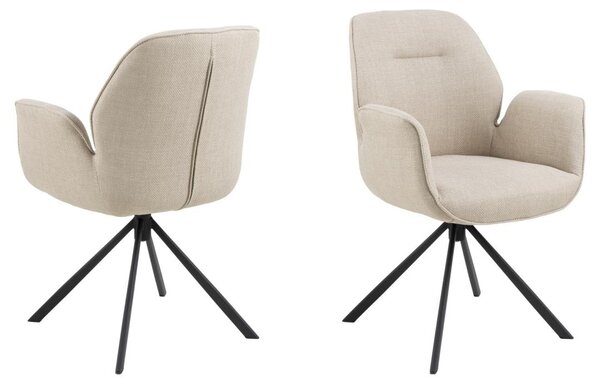 Scaun dining Aura V2, Bej, 90x62x61 cm