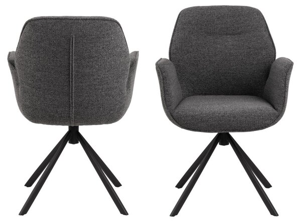 Scaun dining Aura, Gri, 90x62x61 cm