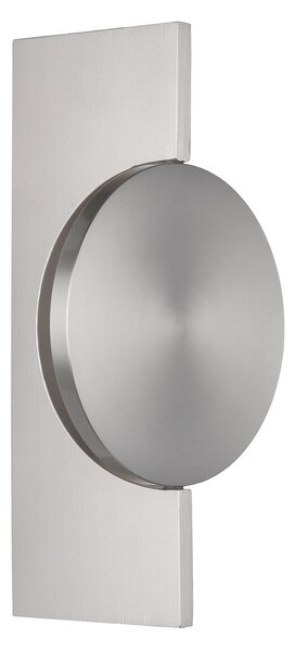 Globo Aplică de perete cu LED Jasper, înălțime 28 cm, nichel mat, metal, Metalic, Camera de zi / sufragerie, Metal, Modern