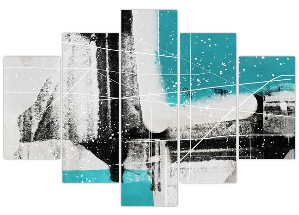 Tablou - Abstract turcoaz (150x105 cm)