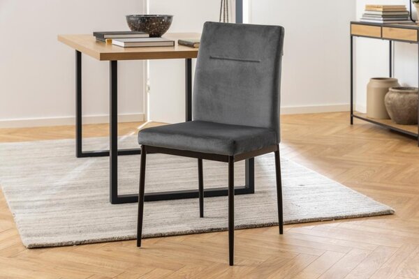Scaun dining Demi, Gri, 90.5x45x55 cm