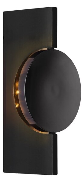 Globo Aplică de perete cu LED Jasper, înălțime 20 cm, negru mat, metal, Negru, Camera de zi / sufragerie, Metal, Modern