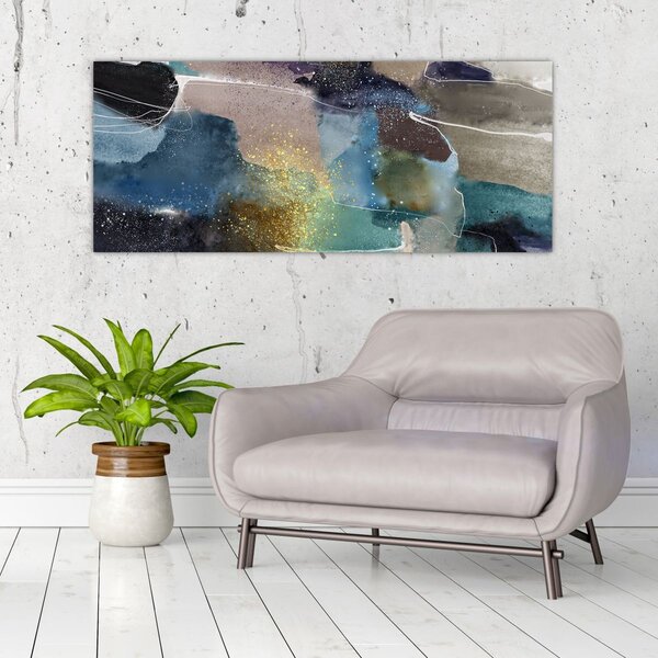 Tablou - Abstract acuarelă (120x50 cm)