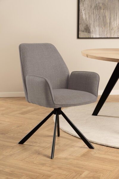 Scaun dining Glenda V2, Gri, 88.5x61x63 cm