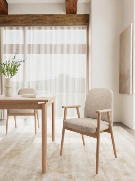 Scaun dining Calvin, Bej, 88x55x60 cm