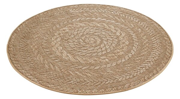Covor adecvat interior/exterior NORTHRUGS Almendro, Ø 160 cm, bej