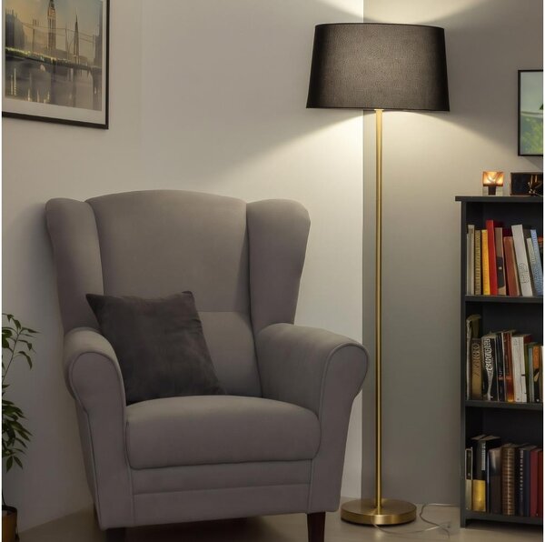 Brilagi - Lampadar LED CERIA 1xE27/20W/230V diam. 45 cm negru/auriu