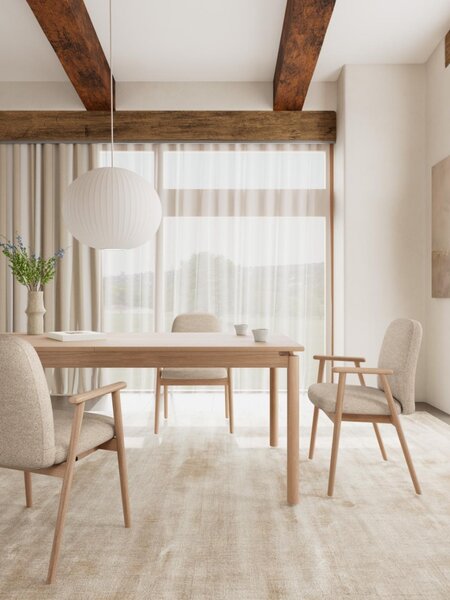Scaun dining Calvin, Bej, 88x55x60 cm