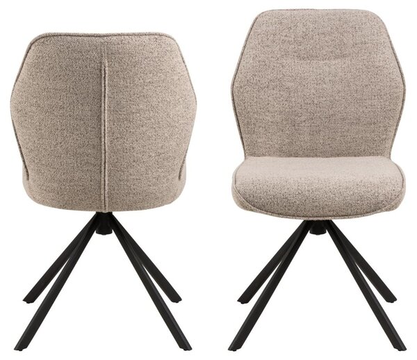 Scaun dining Aura, Bej, 88.5x51x61.5 cm
