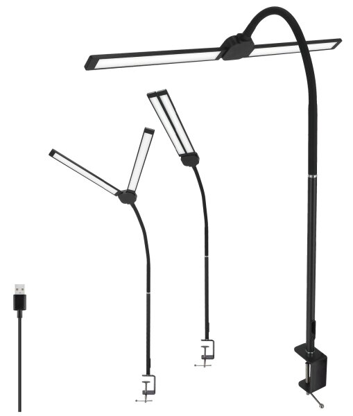 Brilagi - Lampă de birou LED reglabilă USB VARIO LED/14W/5V 3000-6000K neagră