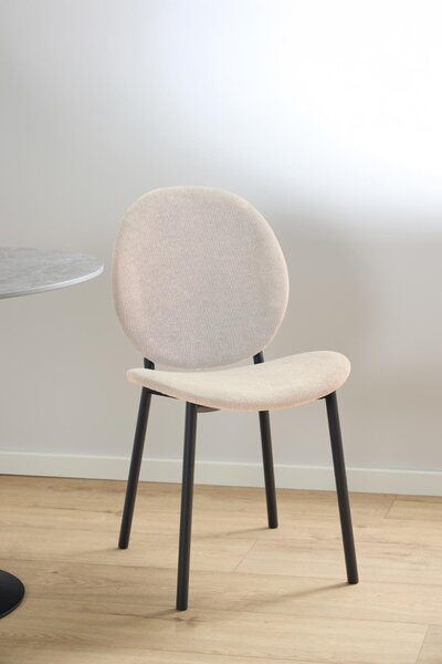 Scaun dining Cliff, Bej, 87x50x57.5 cm