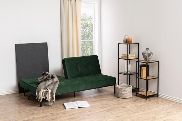 Canapea extensibila Perugia, Verde, 87x198x95 cm