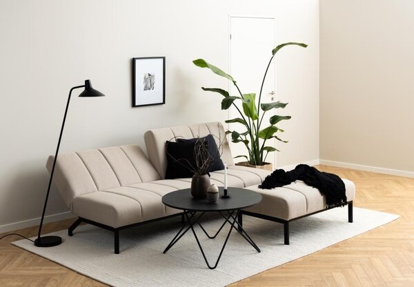Canapea extensibila Caix, Bej, 87x198x95 cm