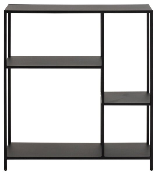 Biblioteca Newcastle, Negru, 86x79.5x30 cm