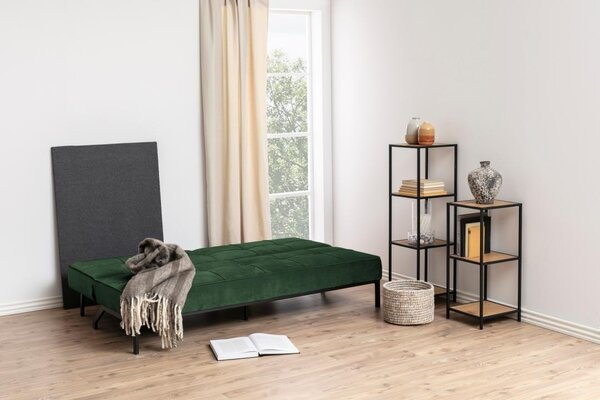Canapea extensibila Perugia, Verde, 87x198x95 cm
