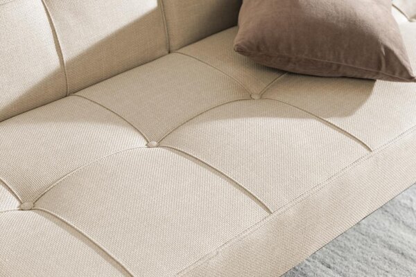 Canapea extensibila Perugia, Bej, 87x198x95 cm