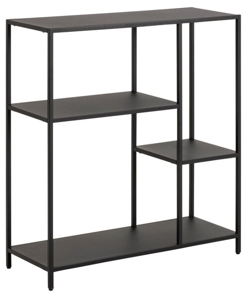 Biblioteca Newcastle, Negru, 86x79.5x30 cm