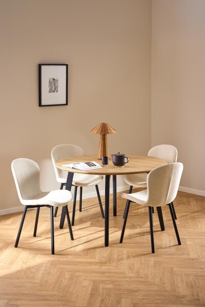 Scaun dining Esra, Bej, 86x50x58 cm