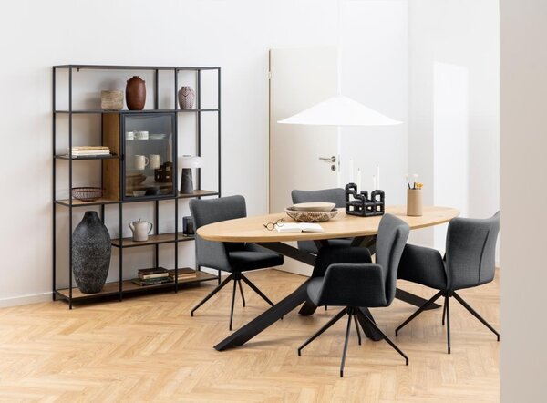 Scaun dining Laura V1, Gri, 86x57x61.5 cm