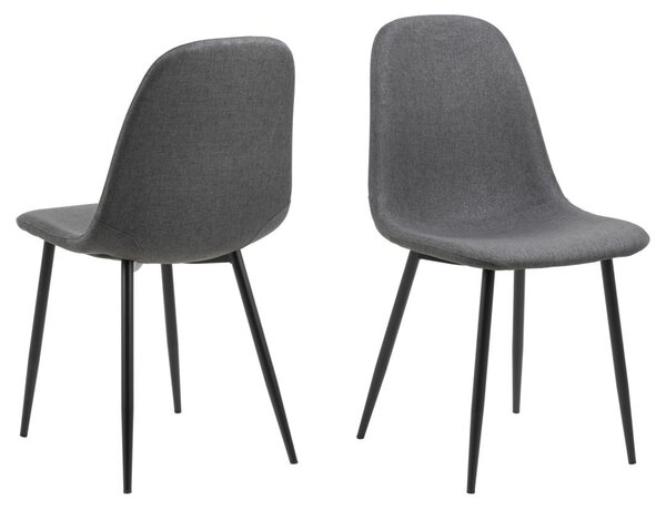 Set 5 piese Masa dining si Scaune Wicklow V5, Gri, 75x140x80 cm