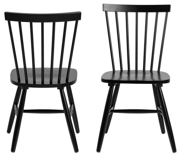 Scaun dining Riano, Negru, 86x50.5x49.5 cm