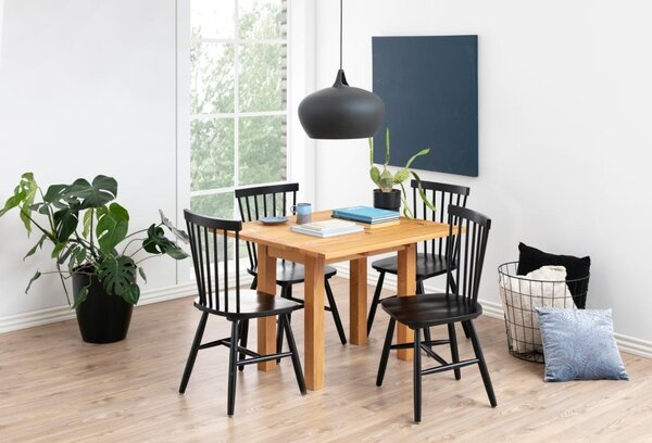 Scaun dining Riano, Negru, 86x50.5x49.5 cm