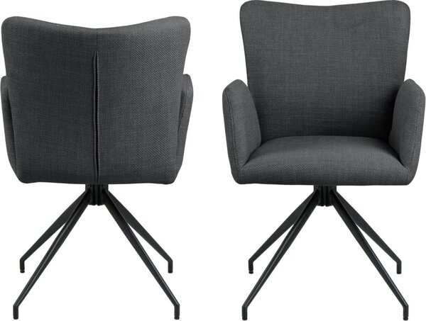 Scaun dining Laura V1, Gri, 86x57x61.5 cm