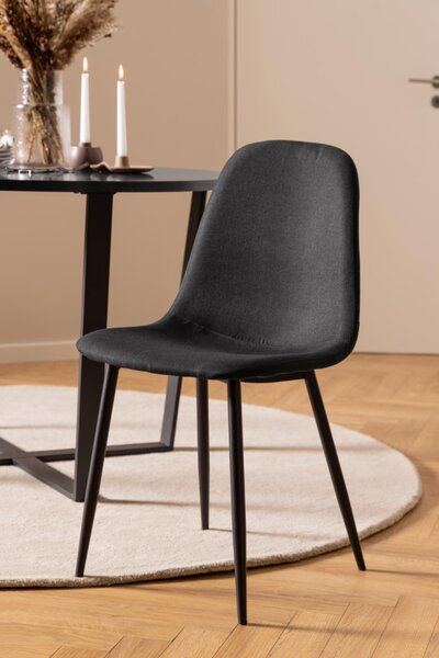 Scaun dining Celia, Negru, 86x44x54 cm
