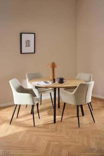 Scaun dining Lizzy, Bej, 85x59x59 cm