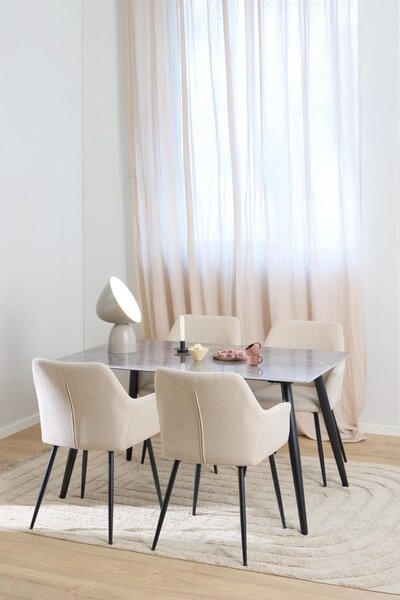 Scaun dining Lizzy, Bej, 85x59x59 cm