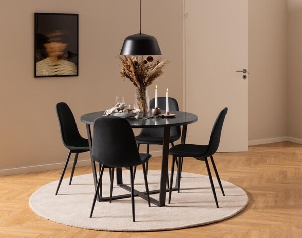 Scaun dining Celia, Negru, 86x44x54 cm