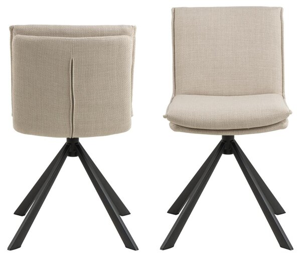 Scaun dining Flynn, Bej, 85x47x59 cm