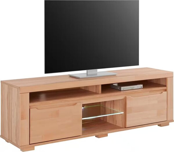 Comodă TV ~Woodsfera~ aspect modern, lemn natur, 160 cm lățime