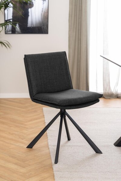 Scaun dining Flynn, Gri, 85x47x59 cm