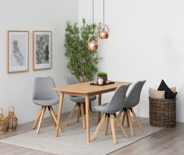 Scaun dining Dima V1, Gri, 85x48.5x55 cm
