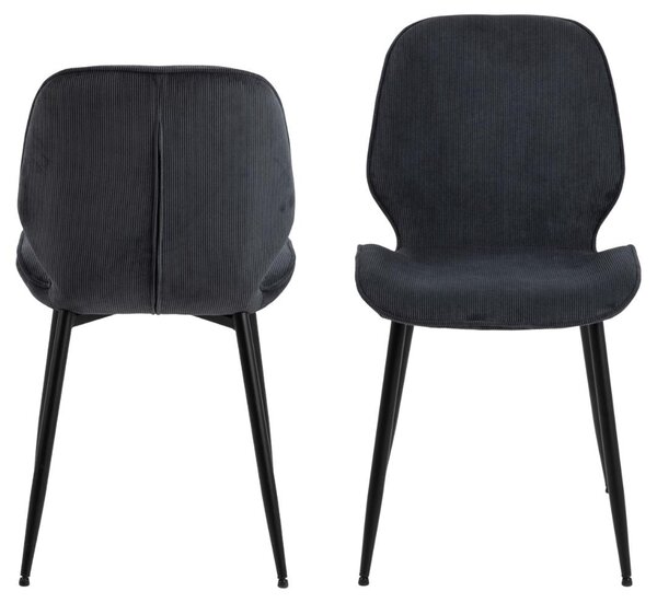 Scaun dining Femke, Gri, 85x47.5x57.5 cm