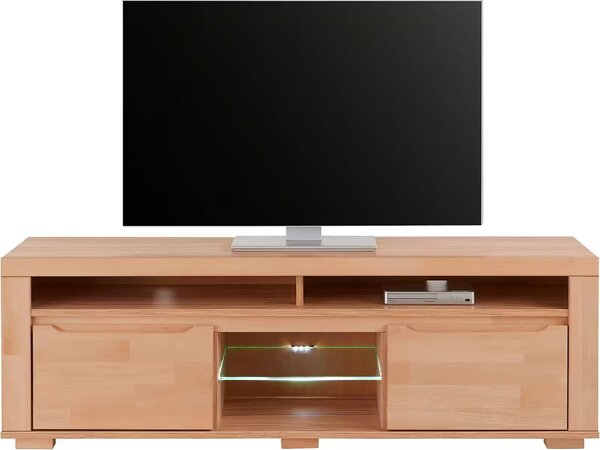 Comodă TV ~Woodsfera~ aspect modern, lemn natur, 160 cm lățime