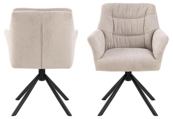Scaun dining Alonso, Bej, 85.5x64x60.5 cm