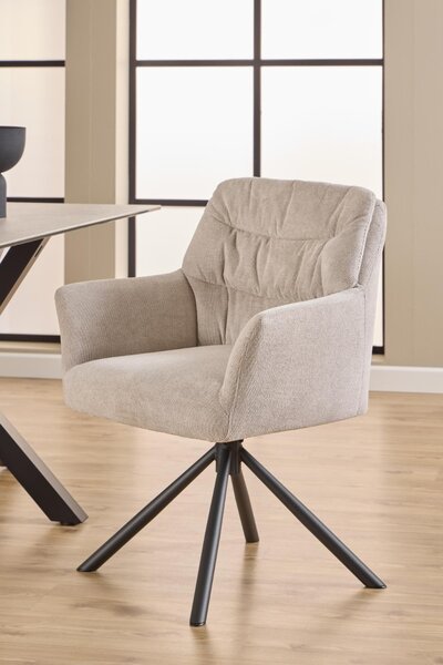 Scaun dining Alonso, Bej, 85.5x64x60.5 cm